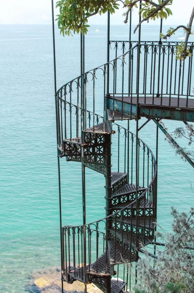 Stairs going into the sea in Corfu Town