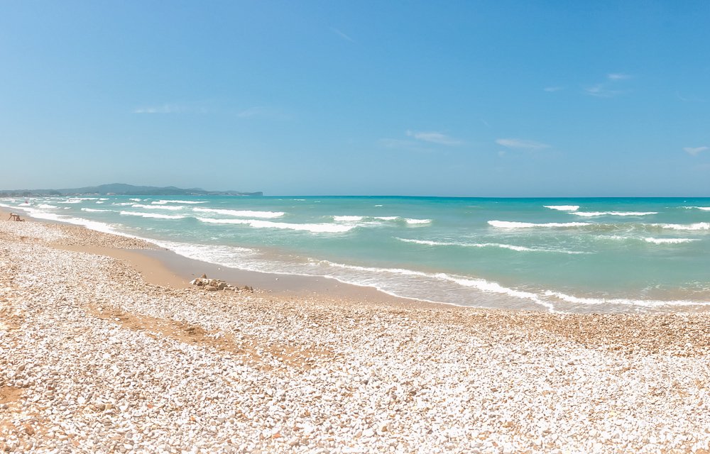 Acharavi beach in Corfu