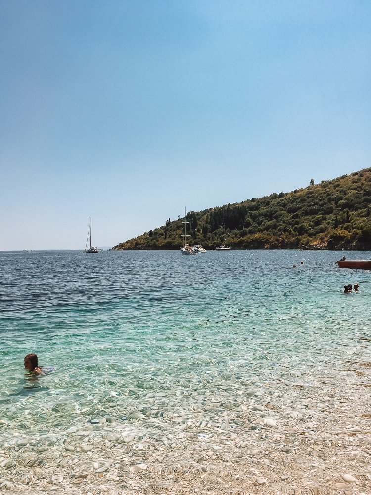 Kerasia beach in Corfu