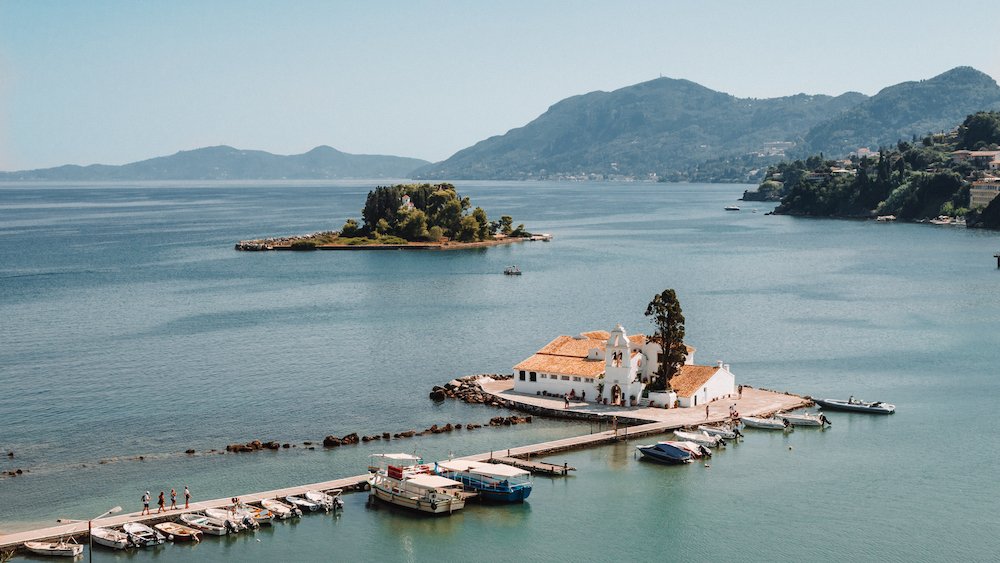 Things to do in Corfu: Vlacherna Monastery & Pontikonisi