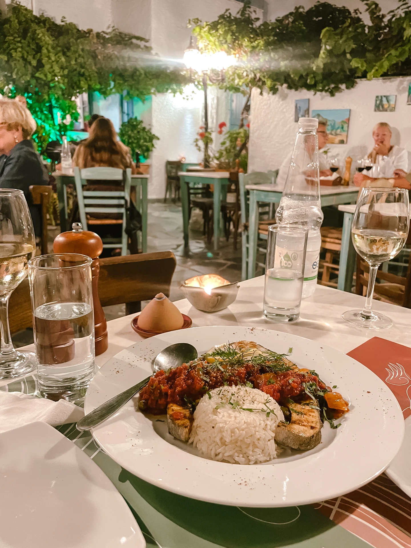 Que faire à Naxos : Dîner au Labyrinth Wine Restaurant